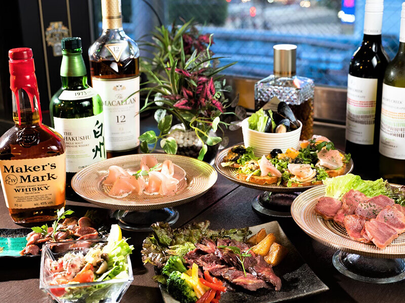 【2.5Hお店貸切パーティー！お手軽貸切プラン】飲み放題＆特製ビュッフェ料理9品付＊ 5,500円 ⇒ 5,000円 - カラオケ＆ダーツ付 - 恵比寿 貸切パーティー&カラオケ・ダーツ RAISE EBISU  - レイズ 恵比寿